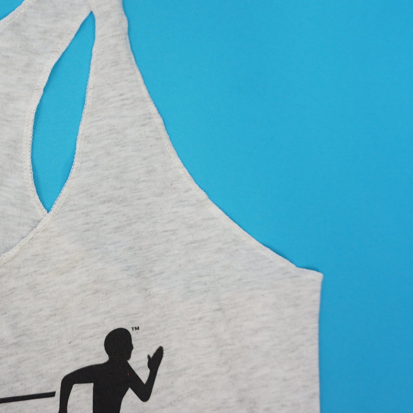 Heather White Racerback Tank Top