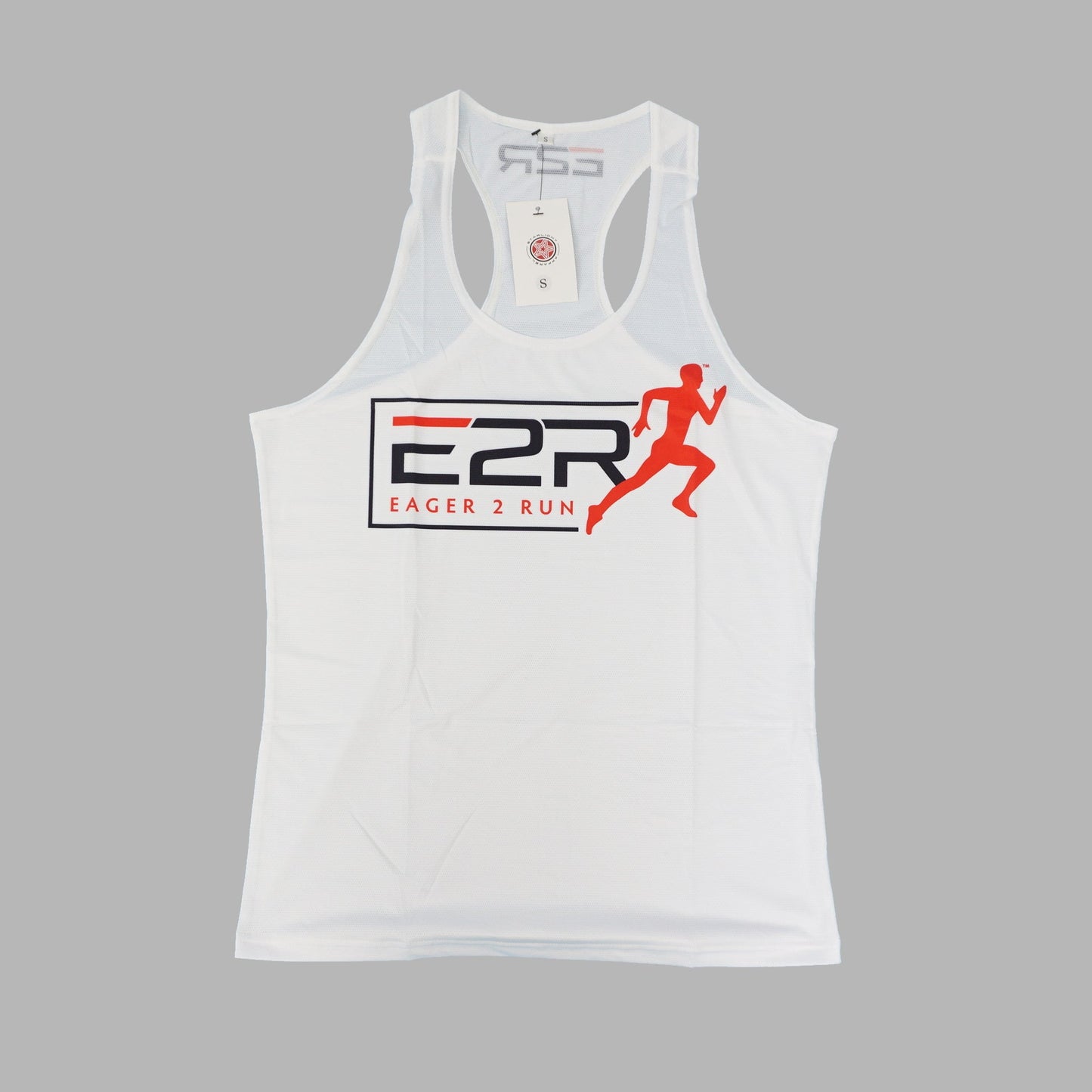 Racerback White Run Singlet